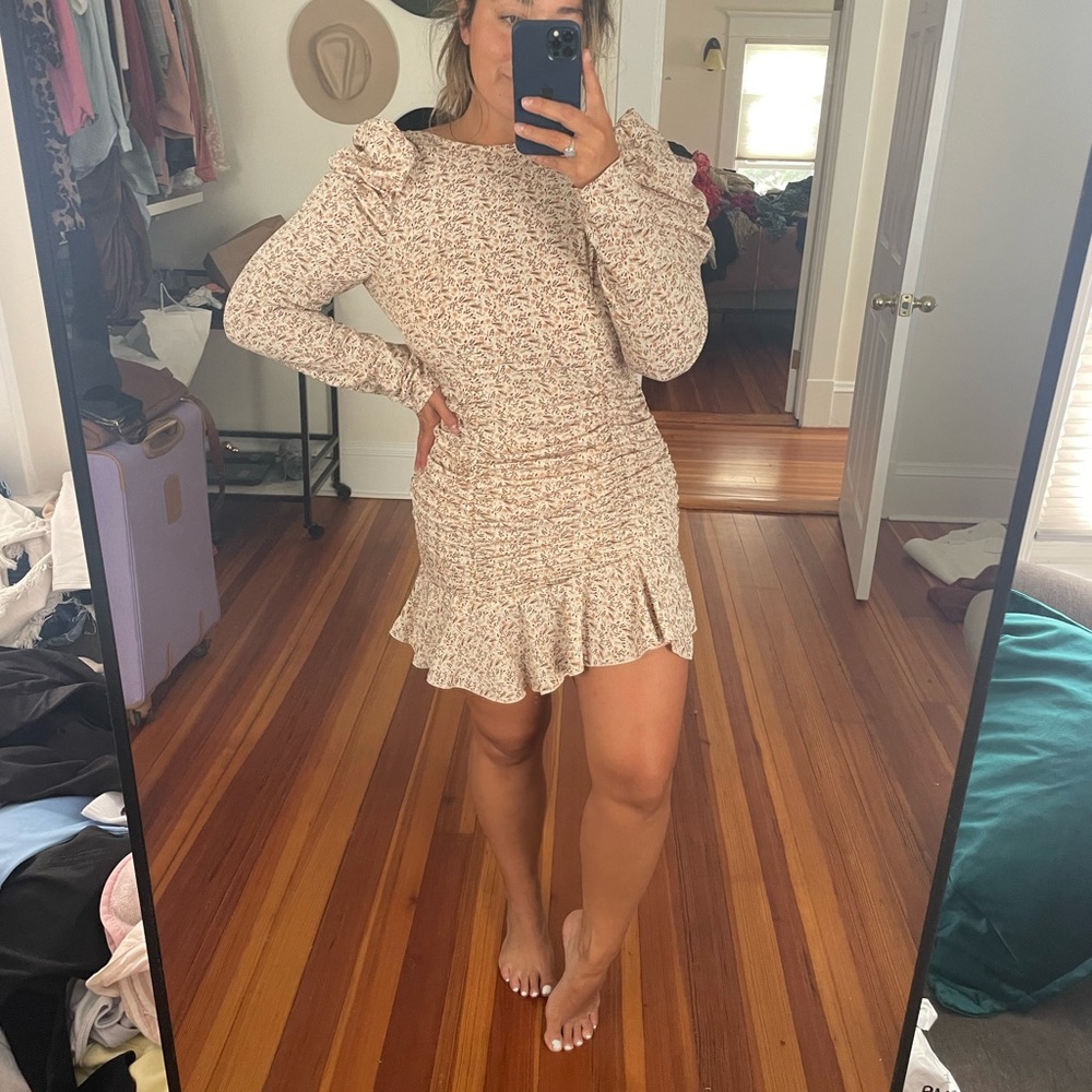 Vici Dolls Long sleeve fitted ruffle dress